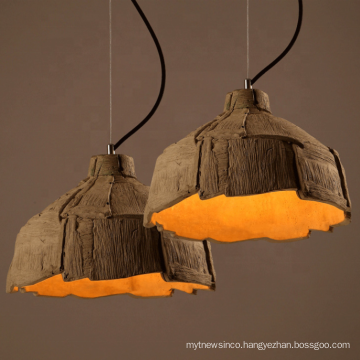 Industrial cement lamp shade ceiling lamp concrete hanging pendant light
